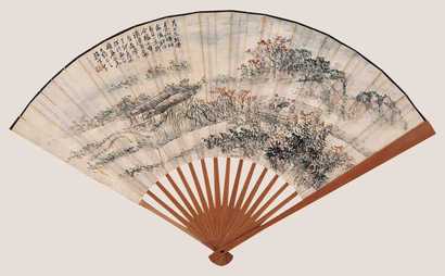 赵云壑 山水 成扇